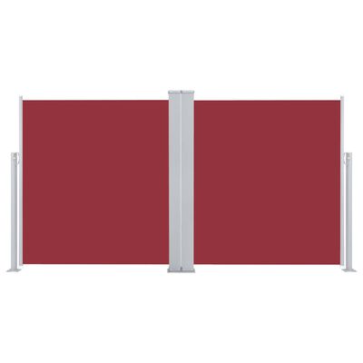 vidaXL Uttrekkbar sidemarkise rød 160x600 cm