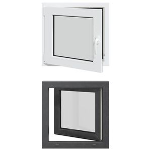 vidaXL Tilt & Turn Kjeller Vindu RISOR 50 x 50 cm PVC og glass