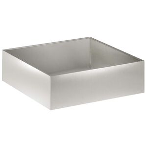 vidaXL Hageblomsterpotte S&oslash;lv 80 x 80 x 30 cm Rustfritt st&aring;l