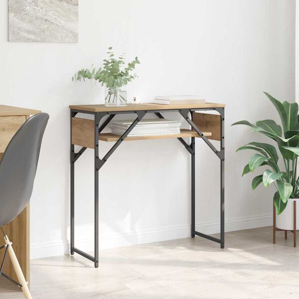 vidaXL Konsollbord Artisan Eik 75x30x75cm Konstruert tre