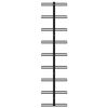 vidaXL Veggmontert vinstativ for 9 flasker svart jern