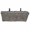 vidaXL Hengende Plantekurv 2 pcs Gr&aring; 48 x 22 x 15 cm Lacak Rattan