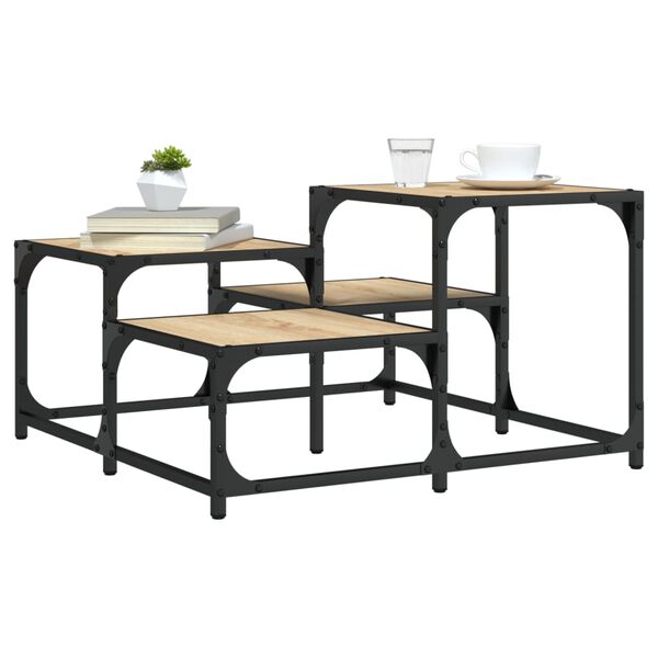 vidaXL Salongbord sonoma eik 68x68x40 cm konstruert tre