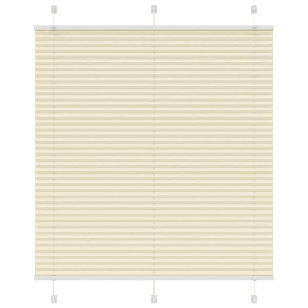 vidaXL Pliss&eacute;gardin krem 120x150 cm Stoffbredde 119,4 cm Polyester