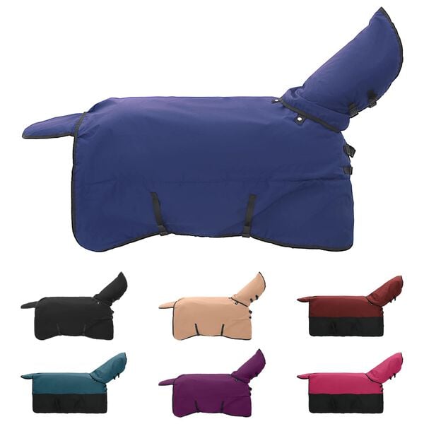 vidaXL Hestepledd M&oslash;rk Gr&oslash;nn og Svart 105 cm Polyester