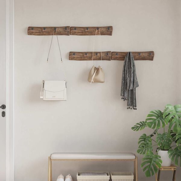 vidaXL Kleshenger Brun 50 x 8 x 12 cm Massiv Reclaim Tre