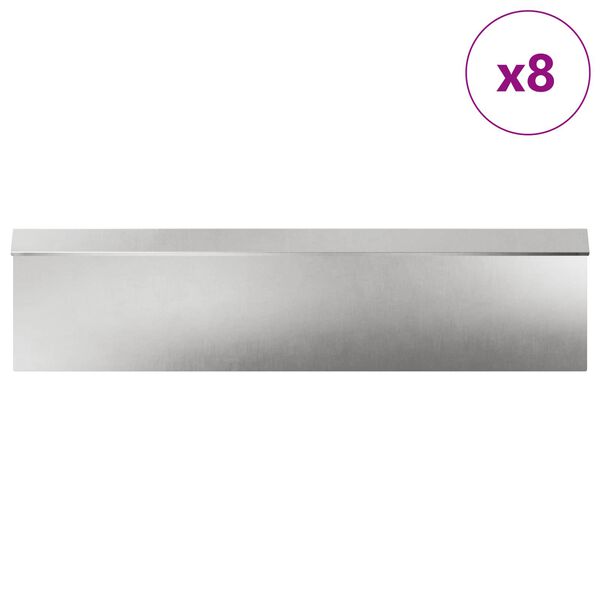 vidaXL Sneglegjerder 12 pcs s&oslash;lv Rustfritt St&aring;l