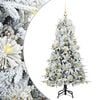 vidaXL Kunstig sammensatt juletre med 150 LED Hvit 150 cm PE og PVC