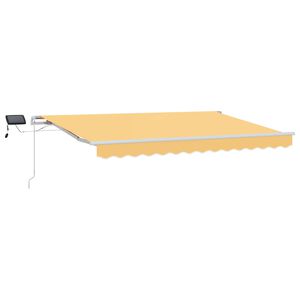 vidaXL Uttrekkbar markise sand 400 &times; 350 cm Stoff og Aluminium