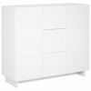 vidaXL Serviesskap Hvit 85,5 x 31 x 75 cm Konstruert tre