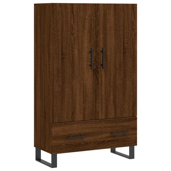 vidaXL Highboard brun eik 69,5x31x115 cm konstruert tre