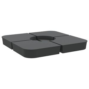 vidaXL Parasollbasesett 4 stk for parasoller med kryssfot 100 kg PP