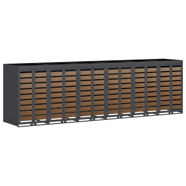 vidaXL Oppbevaring for 3 s&oslash;ppelb&oslash;tter Antrasitt 340 x 77.5 x 115.5 cm