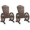 vidaXL Adirondack hagestoler 2 stk heltre gran