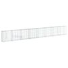 vidaXL Gabionkurv med deksel 800x50x100 cm galvanisert jern