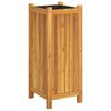 vidaXL Plantekasse med foring 31x31x75 cm helte akasie
