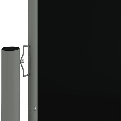 vidaXL Uttrekkbar sidemarkise svart 117x1200 cm