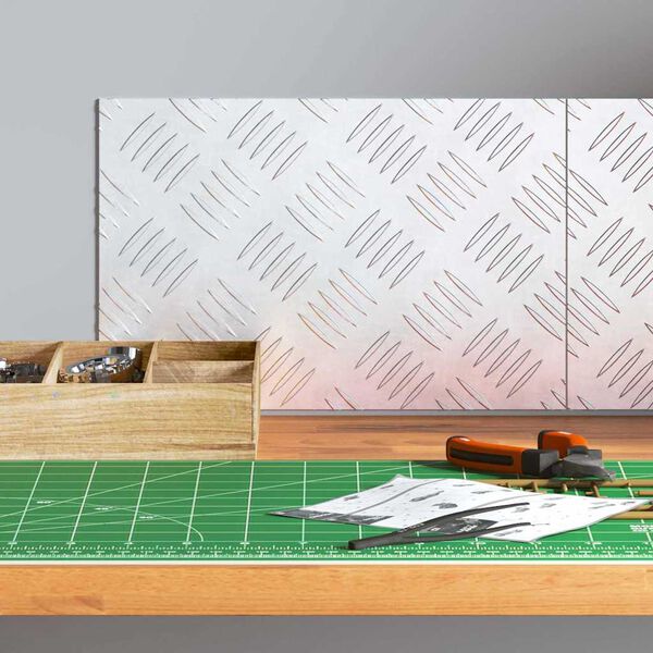 vidaXL Trinn Rektangul&aelig;r 2 pcs s&oslash;lv 30 x 20 cm Aluminium