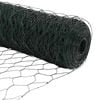 vidaXL Gjerdep&aring;le gr&oslash;nn 50 x 1,4 m (36 mm mesh) St&aring;l og PVC