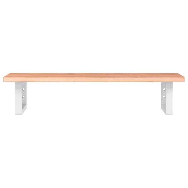 vidaXL Servanthylle veggmontert stål og heltre eik