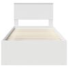 vidaXL Sengestamme med hodegjerde Hvit 90 x 190 cm Massiv furu