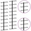 vidaXL Veggmonterte vinstativer for 18 flasker 2 stk svart jern