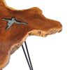 vidaXL Salongbord 70x45 cm heltre teak og polyresin