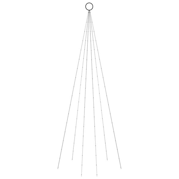 vidaXL Juletre p&aring; flaggstang 108 LED fargerik 180 cm