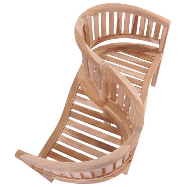 vidaXL Hagebenk 120 cm heltre teak