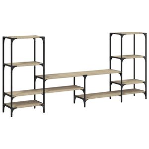 vidaXL TV-benk sonoma eik 206,5x28,5x95 cm konstruert tre