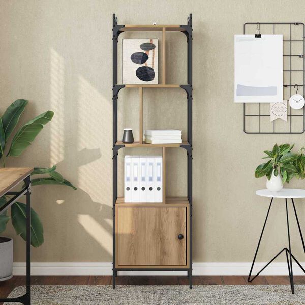 vidaXL Bokhylle Artisan Eik 44,5 x 30 x 154,5 cm Konstruert tre