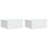 vidaXL Vegghengt Nattbord 2 pcs Hvit 49 x 34,5 x 24 cm Konstruert tre
