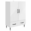 vidaXL Serviesskap Hvit 66 x 34,5 x 95 cm Konstruert tre