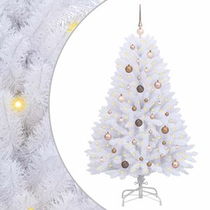 vidaXL Kunstig juletre Hvit 80 x 80 x 150 cm PVC og metall