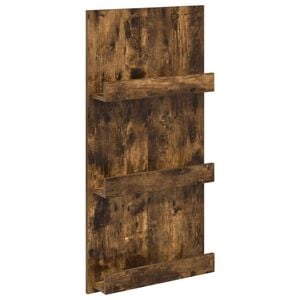 vidaXL Magasinreol med hylle R&oslash;kt eik 51 x 11 x 102 cm Konstruert tre