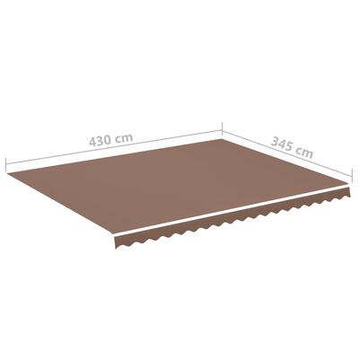 vidaXL Erstatningsduk for markise brun 4,5x3,5 m