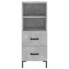 vidaXL Highboard betonggr&aring; 34,5x34x180 cm konstruert tre