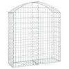 vidaXL Gabionkurv buet 100x30x100/120 cm galvanisert jern