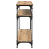 vidaXL Konsollbord Artisan Eik 100 x 29 x 75 cm Konstruert tre