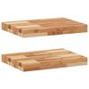 vidaXL Flytende hyller 2 stk 40x30x4 cm oljebehandlet heltre akasie
