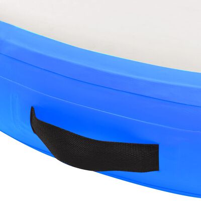 vidaXL Oppblåsbar gymnastikkmatte med pumpe 100x100x20 cm PVC blå