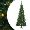 vidaXL Hj&oslash;rne Kunstig Jul Tre med 300 LED gr&oslash;nn 180 cm PVC og metall