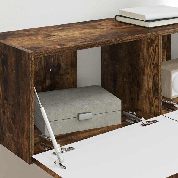 vidaXL TV Veggskap 2 pcs R&oslash;kt eik 60 x 31 x 29.5 cm Konstruert tre