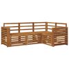 vidaXL Sofasett 4 pcs Naturlig Solid akasietre