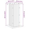 vidaXL Planteholder H&oslash;gglans Hvit 30,5 x 30 x 60,5 cm Konstruert tre