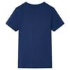 T-skjorte for barn med korte ermer m&oslash;rkebl&aring; 140
