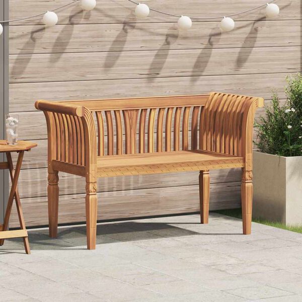 vidaXL Hagebenk Brun 127,5 x 52 x 80 cm Heltre teak