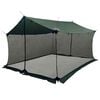 vidaXL Camping tarp med nettingvegger Army gr&oslash;nn 340 x 260 x 220 cm