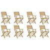 vidaXL Klappstoler 8 stk 54,5x61,5x86,5 cm heltre akasie