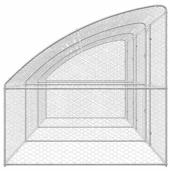 vidaXL Hundebur med lagring 3 pcs s&oslash;lv 6 x 2 x 2 m St&aring;l